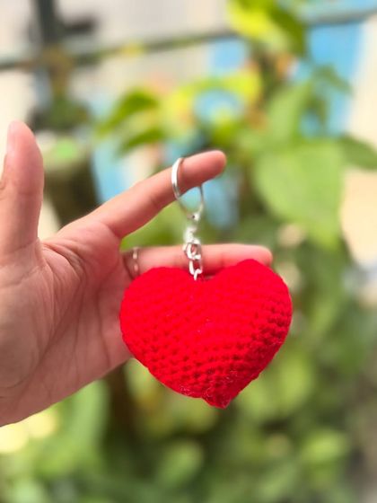 A simple and sweet heart keychain. It's a lovely way to carry a little bit of love with you everywhere.