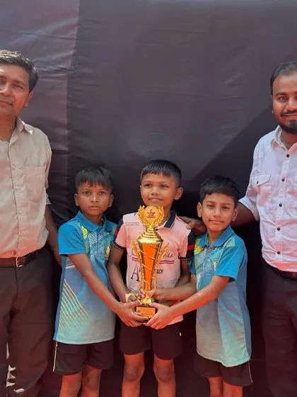 Our U-10 boys team, who secured the second position at the Ajinkyatara Chasak Mallakhamb competition.