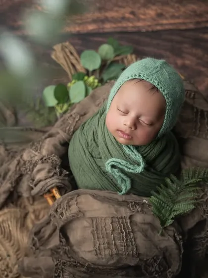 A soft, dreamy foreground blur adds depth to this photo, making it feel like you are peeking into a secret forest nest.