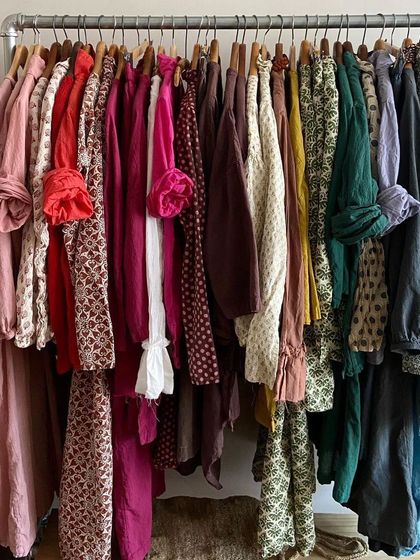 A beautiful curation of block prints on handwoven cottons for the brand Auntie Oti. We work with clients to create custom designs, often drawing inspiration from vintage prints to produce something entirely new.