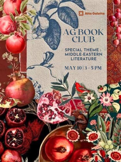 Poster for the AG Book Club with a special theme on Middle-Eastern Literature.