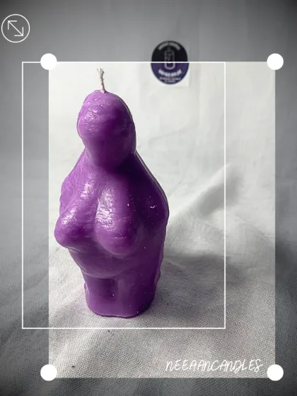 Reimagining ancient beauty in wax, meet our Venus of Willendorf candle in royal purple. It's a celebration of form, femininity, and fire.