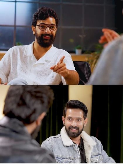 More frames from the Vikrant Massey interview, showcasing the intimate and conversational setup we created for the show.