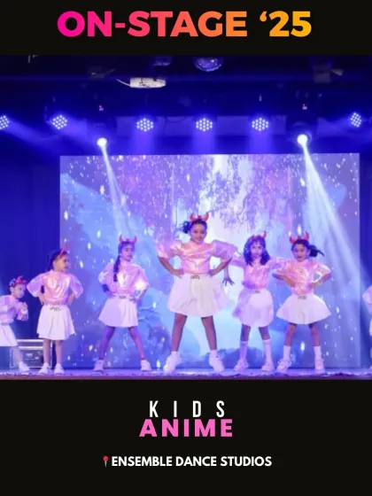 A fun, themed performance from 'ON-STAGE '25'. Our Kids Anime group performs in adorable costumes, bringing a playful and creative story to life through dance.