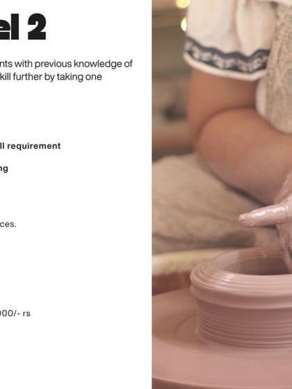 In Advance Level 2, you work on pieces based on your specific skill requirements. This is where you truly start to develop your own style and work on a personal collection of ceramic art.