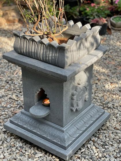 Greenhouse - Handcrafted Stone Sculpture & Decor Sacred Spaces: Tulasi Katte & Pooja Decor photo 6
