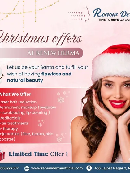We love to celebrate with special offers. This Christmas promotion highlights some of our most popular services, including hair treatments, medifacials, and injectables, to help you achieve a flawless, natural beauty.
