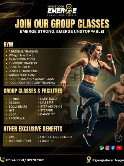 See everything we offer at a glance. From a wide variety of group classes like Zumba and HIIT to personal training and exclusive benefits like diet nutrition, we have a complete fitness solution for you.