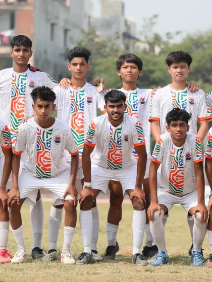 Game face on. The U19 team ready for their crucial match against Grassroot Goals Foundation in the youth league.