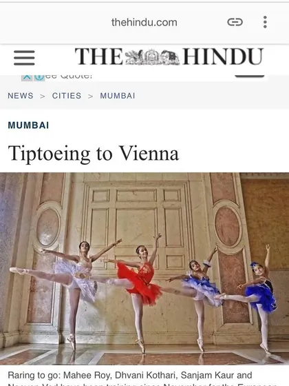 "Tiptoeing to Vienna." This feature in The Hindu covered our students' journey to an international competition, a huge milestone for us.