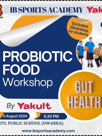 The official flyer for our Probiotic Food Workshop with Yakult. We are committed to providing exclusive opportunities for our students to learn about health and wellness.
