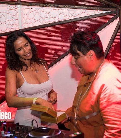 A fun moment behind the decks with a friend. These parties are built on friendships and a shared love for the music.