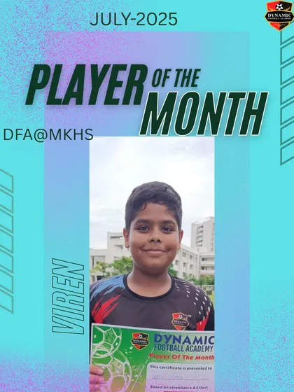 Celebrating Viren, a Player of the Month for July. His consistent effort and unwavering determination are truly inspiring and set a great example.