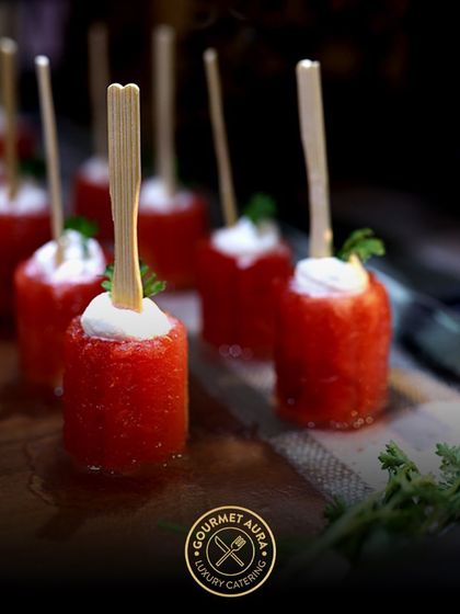 Refreshing watermelon and feta bites, a perfect canapé for a summer event. This simple appetizer is elegant, light, and bursting with flavor.