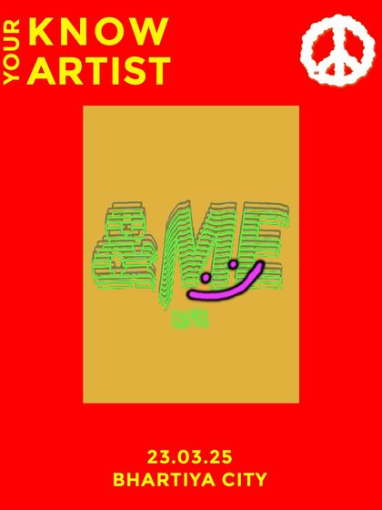 Another piece of the "Know Your Artist" campaign, using creative, distorted graphics to match the artist's unique sound.