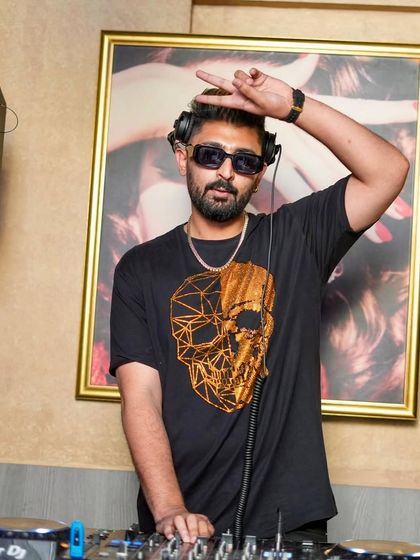 Peace from the DJ booth at Nevermind.