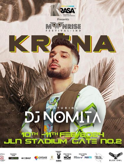Another poster from the Moonrise Festival, highlighting my set for hip hop artist Krsna. This was one of the biggest festivals in Delhi.