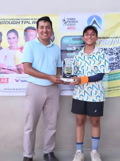Vriddhi Mehrotra wins the U12 Girls Singles title at the TPL 500. A great win as she prepares for upcoming AITA events.