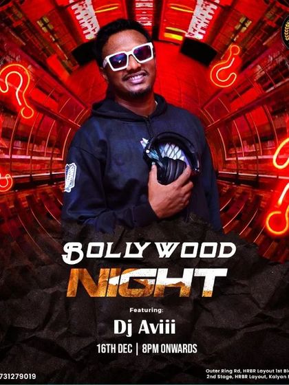 The promotion for a big Saturday night Bollywood gig at Barrys. These nights are always the most happening parties in Kalyan Nagar.