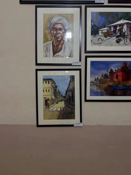Another wall at the IWS festival, showing my Pisa cityscape among other beautiful works.