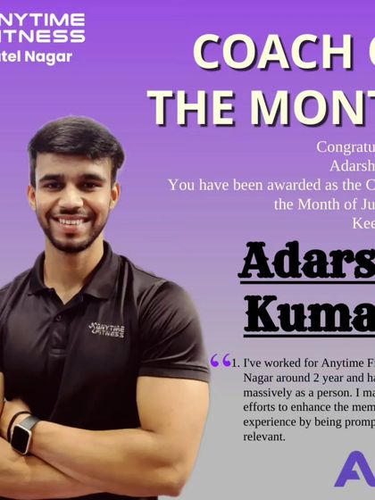 The official announcement for my Coach of the Month award in July 2023. I've grown massively as a person and a coach during my time here.