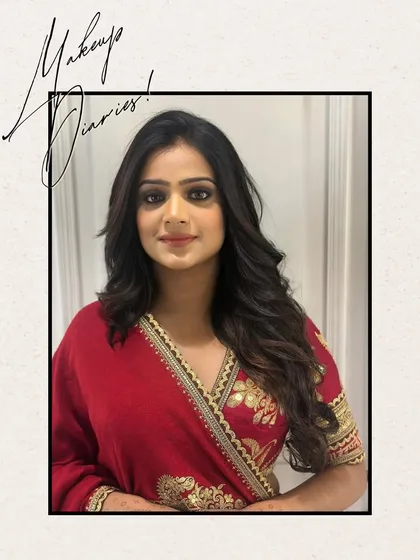 A portrait from our "Makeup Diaries" series. The client looks beautiful with soft, smoky eyes and loose waves, ready for a night out.