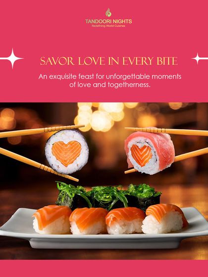Savor love in every bite. Our chefs get creative for special occasions, like this heart-shaped sushi, making for an unforgettable and exquisite feast.