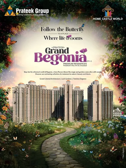 As authorized consultants for Prateek Grand Begonia, we offer you exclusive access to these premium residences in Siddharth Vihar. This project combines grand colonial architecture with lush gardens for a life of timeless elegance.
