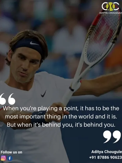 When a point is behind you, it's behind you. We train our players to maintain focus on the present moment, a key mental skill for high-stakes matches.