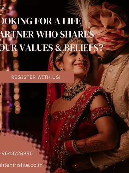Are you looking for a life partner who shares your values and beliefs? Register with us to find a deeply compatible match.