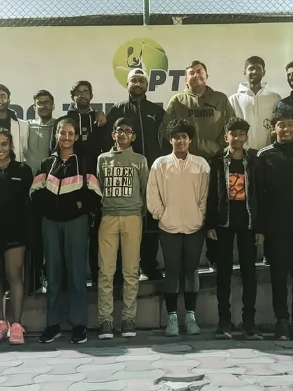 A group photo of my athletes during a visit to the Pro Tennis League (PTL). I believe in exposing my players to professional events to inspire them and show them the level they are working towards.