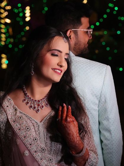 A lovely candid of my engagement bride Pooja. Her smile shows how confident and beautiful she feels.