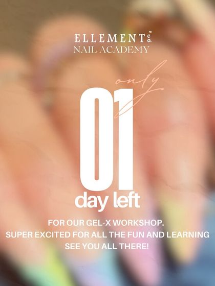 Only one day left for our Gel-X workshop. I'm so excited for all the fun and learning we have planned. See you all there.