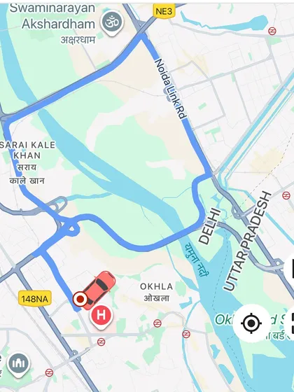 Another map from our flood feeding drive, showing the areas around Sarai Kale Khan and Akshardham that we covered. The logistics of these large scale drives are immense.