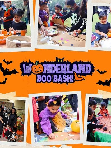We love celebrating festivals with a touch of Wonderland magic. Our Halloween Boo Bash is a day of spooky, not scary, fun with creative crafts, fun costumes, and lots of giggles.