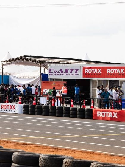 A wide shot of the pit straight at the Coastt high-performance centre.