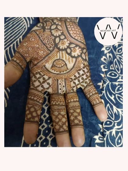 A close-up of a detailed design for a wedding guest.