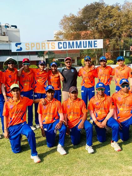 Team Delhi Cricket Hub after a win in the SCPL. Well played, team.