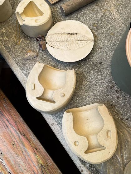 Molds from my slip-casting workshop. This technique will allow me to create casts for forms that are time-consuming or challenging to make using other pottery techniques.