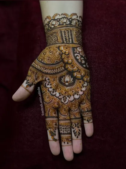 A beautiful lotus-centric design. The intricate patterns and bold outlines create a stunning and modern look.