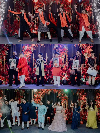 The heart of the Sangeet is the performances by friends and family. We capture the energy, coordination, and emotion of these special dances that celebrate the couple.