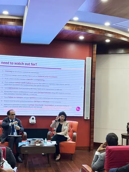 Another view of our interactive session where our senior advisors discussed the practical challenges and strategic responses to the changing regulatory landscape for publicly traded companies in India.
