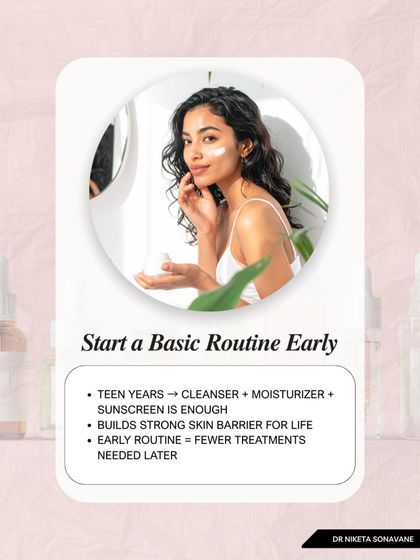 Starting a basic skincare routine early is one of the best things you can do for your skin's future. For teenagers, a simple cleanser, moisturizer, and sunscreen are enough to build a strong skin barrier for life and prevent the need for more intensive treatments later.