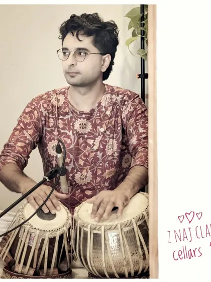 A moment of reflection during a performance. Accompanying another artist requires intense focus and anticipation of their next musical phrase.