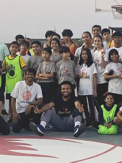 It's all smiles after a great day of basketball. A group photo of our young players and coaches after a fun and competitive session with the Unity Basketball Academy.