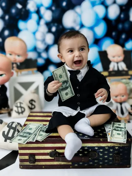 Celebrating a successful deal! This expressive shot is one of my favorites from the "Boss Baby" series.