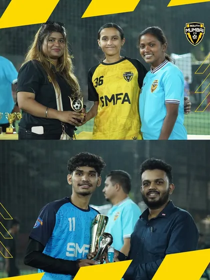 Our female players and youth players receiving their awards, highlighting the inclusive nature of our academy.