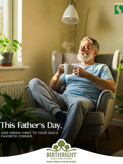 Every dad has his favorite corner for unwinding. I help you add some green vibes to that special spot, creating a peaceful sanctuary where he can relax and recharge with a cup of tea and a leafy friend.