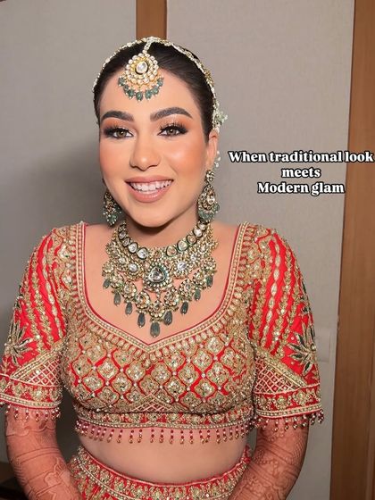 A happy bride is the most beautiful bride. This close-up shows how a traditional look can be infused with modern glam for a result that feels both timeless and fresh.