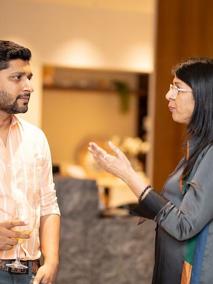 An architect in conversation with our team, sharing insights and feedback that help us continue to innovate and improve.